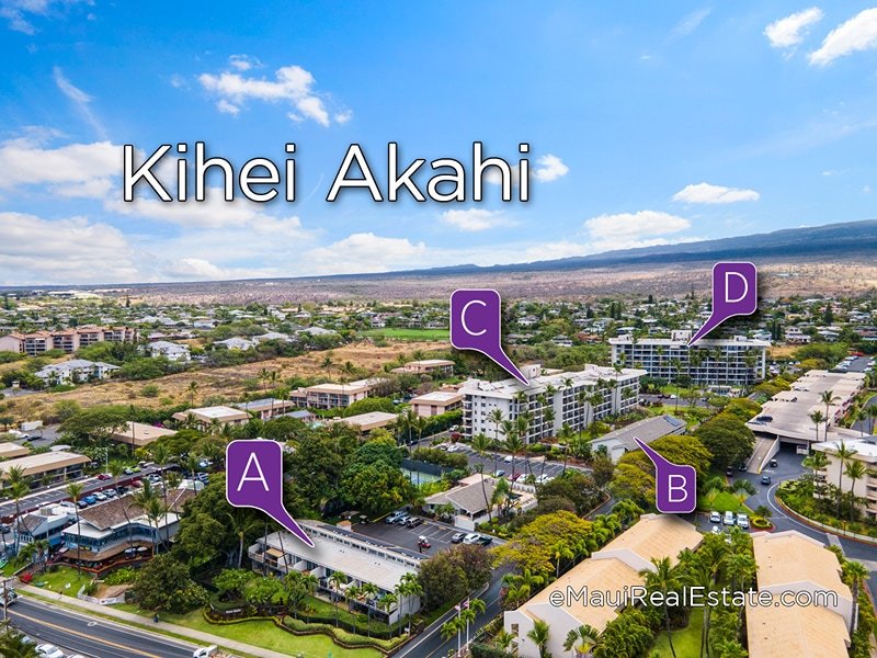 There are 4 buildings at Kihei Akahi with several different floor plans