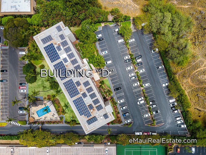 Aerial of the D Building at Kihei Akahi