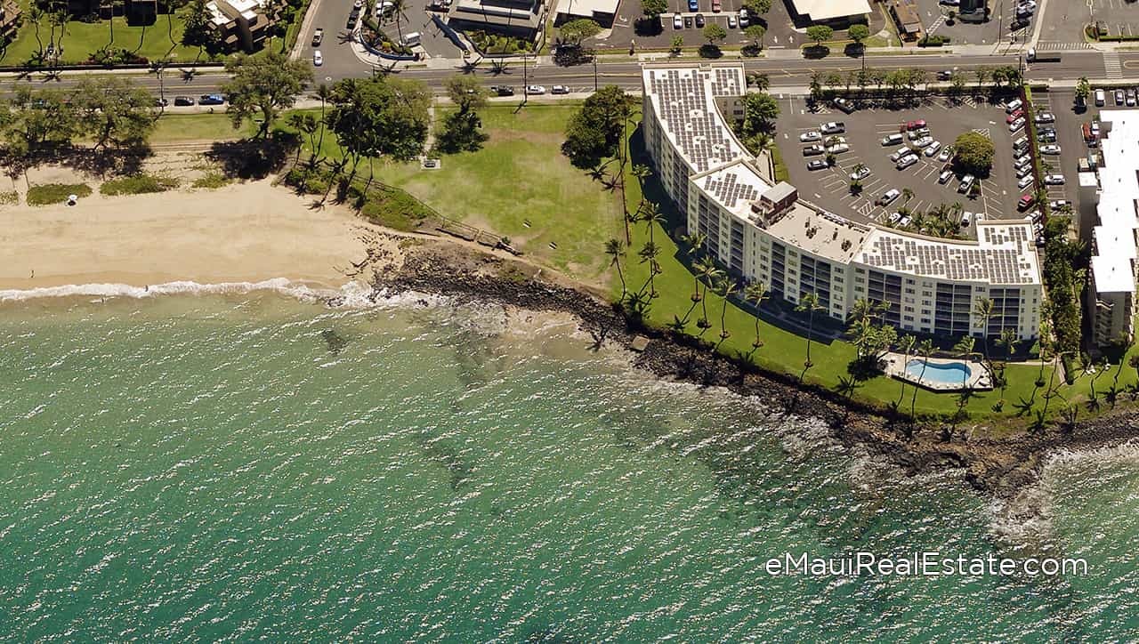 The North end of Royal Mauian is bordered by Kamaole I beach park